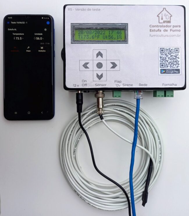 Aparelho controlador de estufa de fumo
